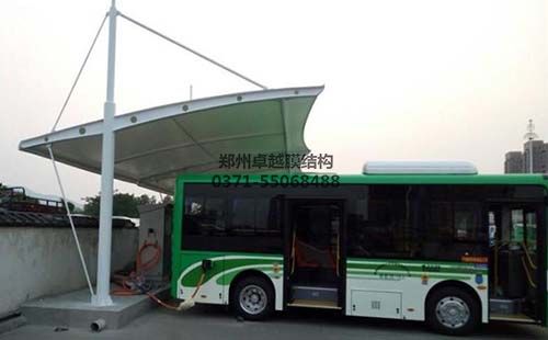 公交车充电桩膜结构顶棚