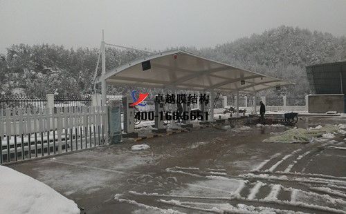 信阳罗山服务区<font color='red'>膜结构车棚</font>/顶棚工程动态