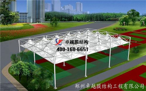 武威膜结构网球场门球场篮球场（甘肃省武威市体育馆）设计施工安装案例