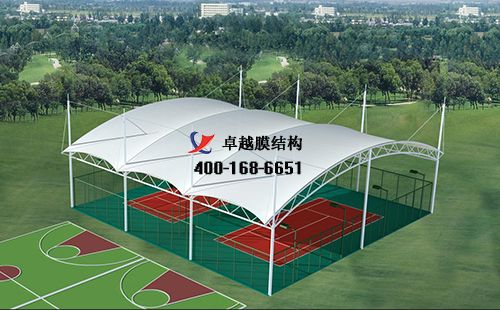 昌吉膜结构网球场门球场篮球场（ 高翔篮球场）设计施工安装案例