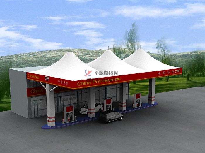 忻州市膜结构加油站加气站【中国石化】设计施工案例