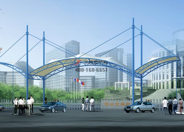 郑州大型商业街ETFE膜结构屋顶 　　