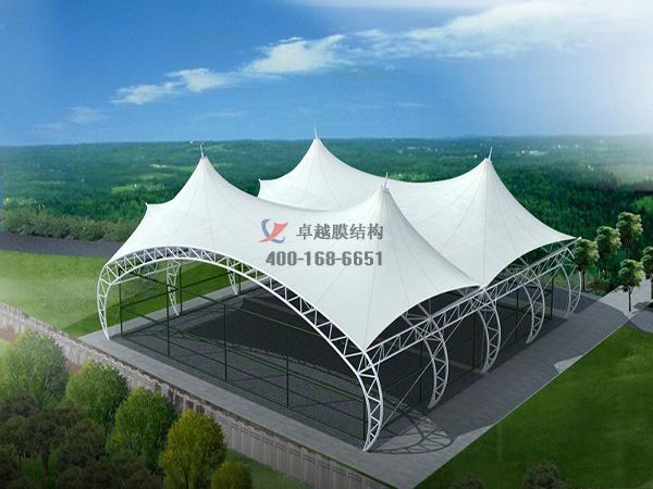 三门峡门球场雨棚网球场膜结构顶棚罩棚设计施工安装 　　