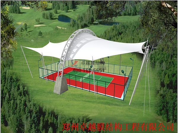 鹤壁膜结构网球场专业设计施工安装顶棚罩棚