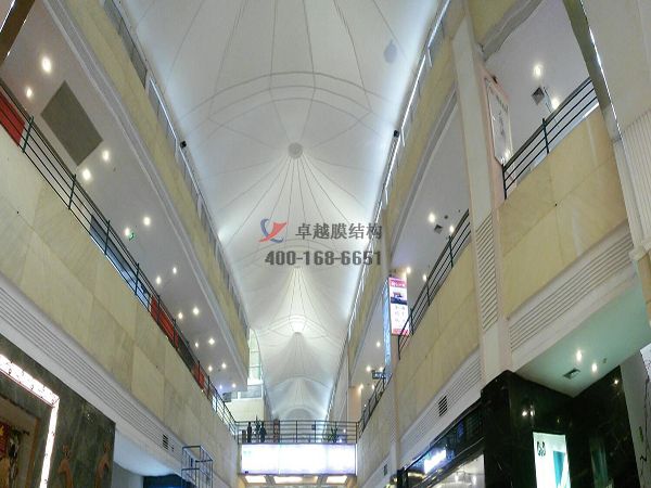 湖南商业街膜结构遮阳棚【博源商场】设计案例 　　