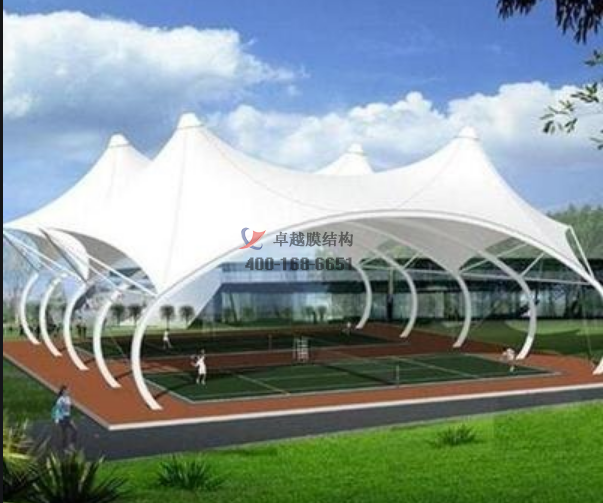 北京网球场膜结构顶棚罩棚设计施工安装 　　