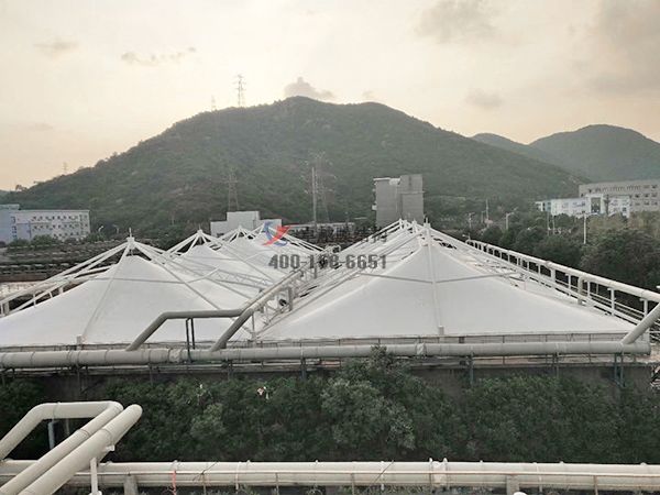 荆州天泉水处理公司污水池膜结构设计施工【案例图片】