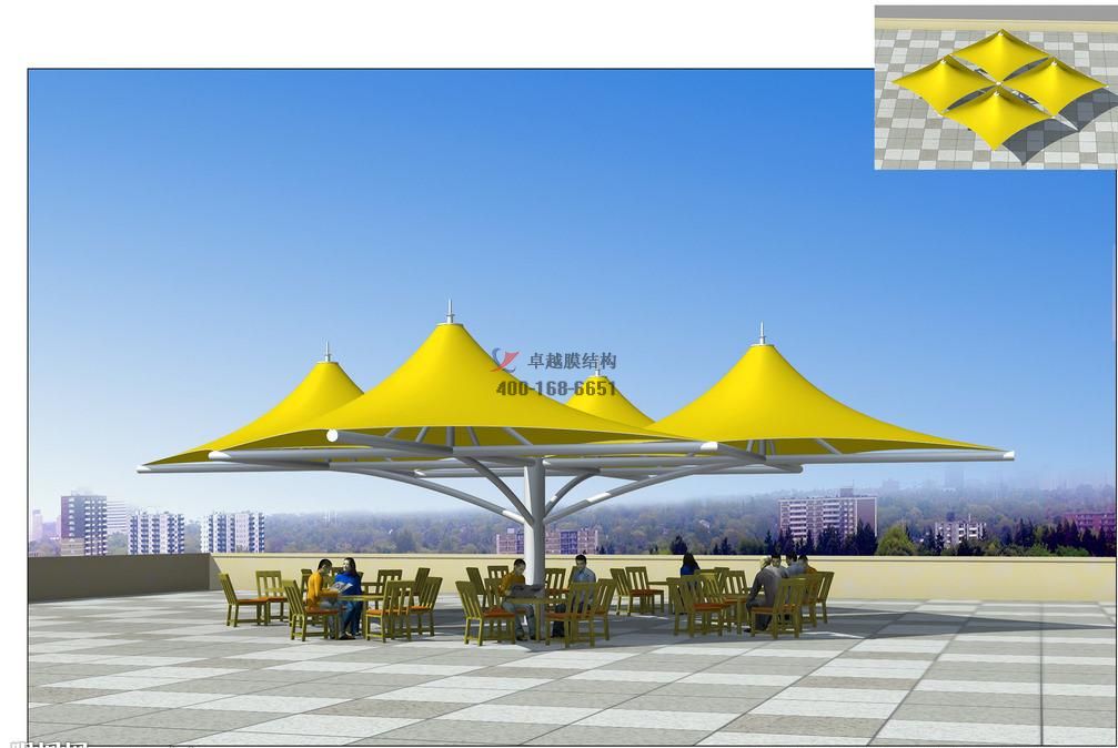 十堰张拉膜结构景观小品【案例图片】
