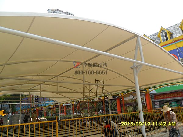 安庆市膜结构商场顶盖【生产厂家】安庆步行街入口大门膜结构遮阳棚公司
