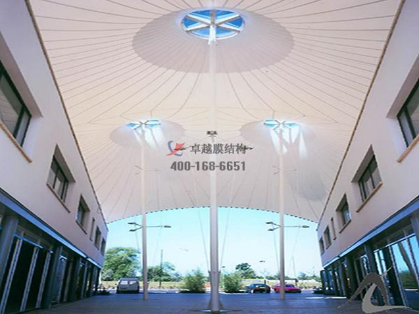 滁州市膜结构商场顶盖【生产厂家】滁州步行街入口大门膜结构遮阳棚公司