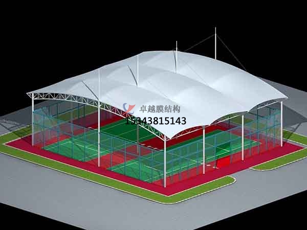 朝阳市篮球场膜结构罩棚【设计施工】