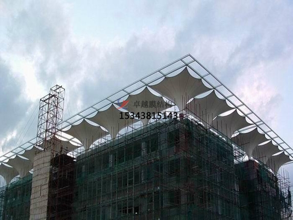 淄博市膜结构雨棚工程设计施工案例 　　