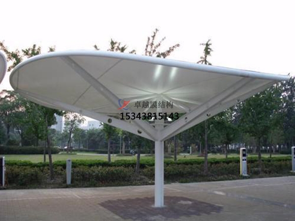 阳江膜结构雨棚工程设计施工案例 　　