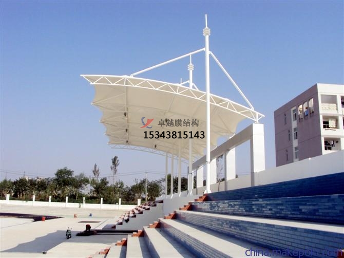 舞阳体育公园膜结构【看台雨棚】门球场案例