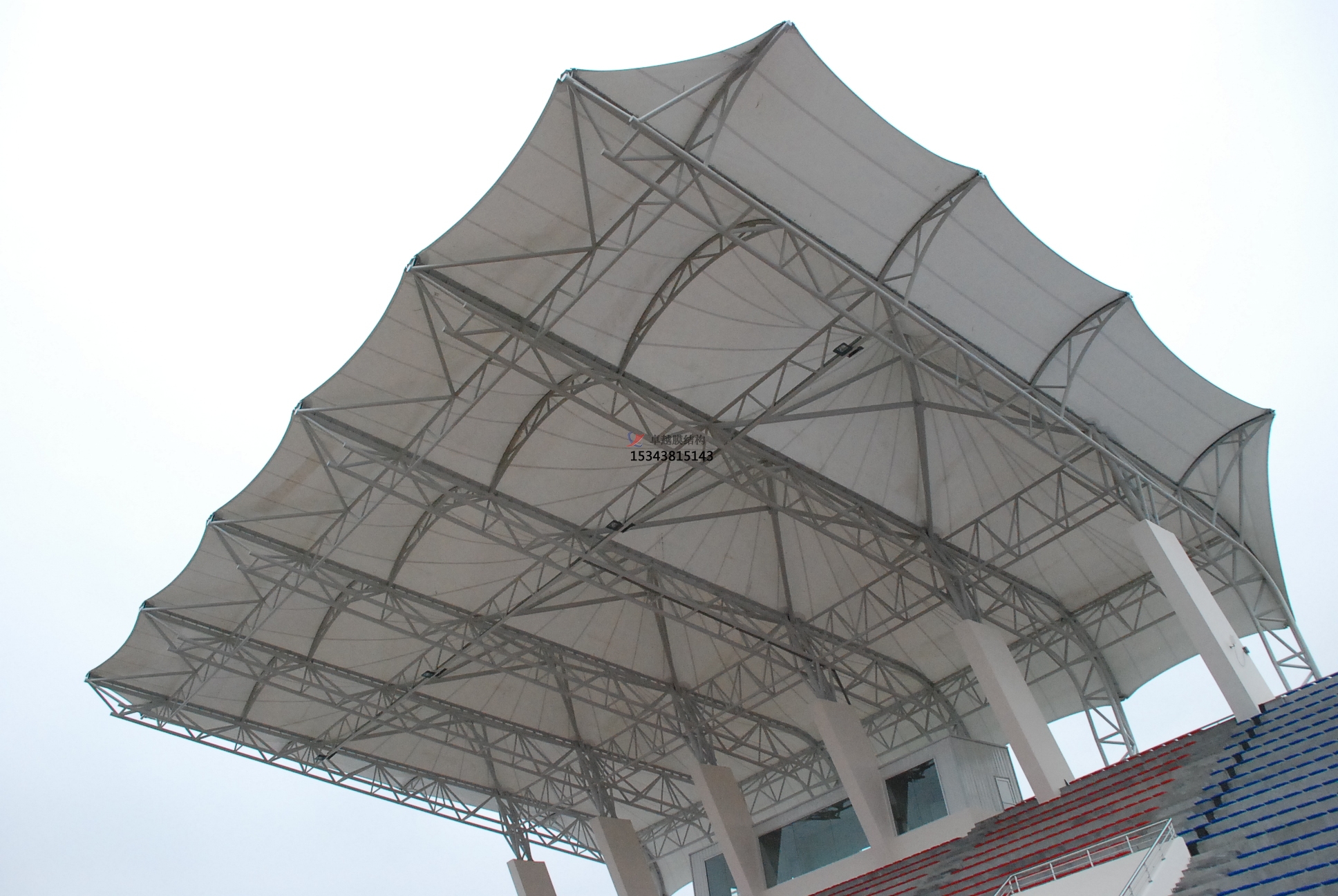 紫阳体育公园膜结构【看台雨棚】门球场案例