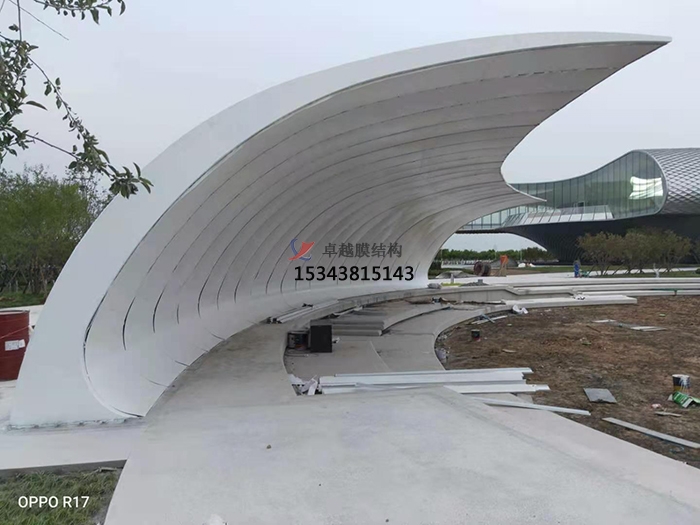 天津滨海新区双层膜结构雨棚