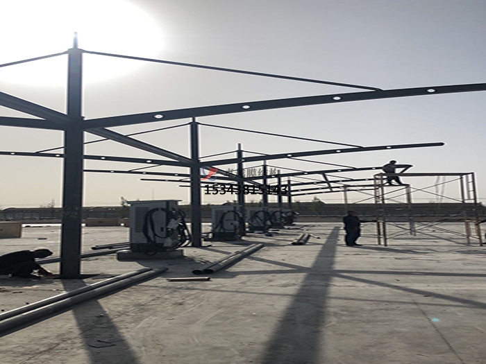 新疆和静县汽车站膜结构充电站车棚案例