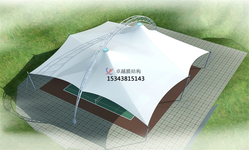 网球场膜结构遮阳棚/顶棚