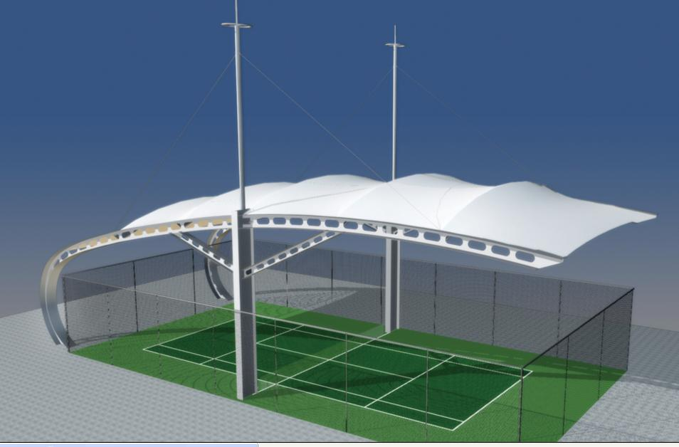 三门峡网球场膜结构雨棚