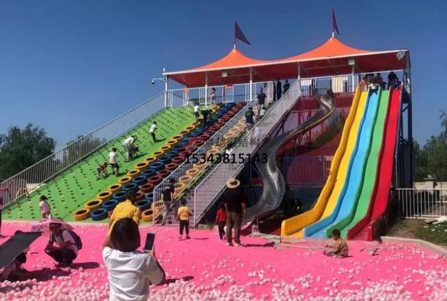 北京儿童乐园彩虹滑道遮阳棚生产