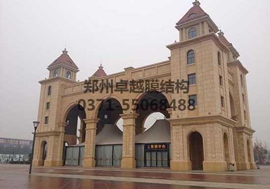 邢台市张拉膜充电桩车棚设计施工案例
