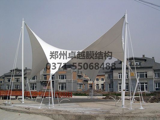 西安张拉膜遮阳棚生产厂家设计施工【西安航空学院张拉膜遮阳棚】等项目
